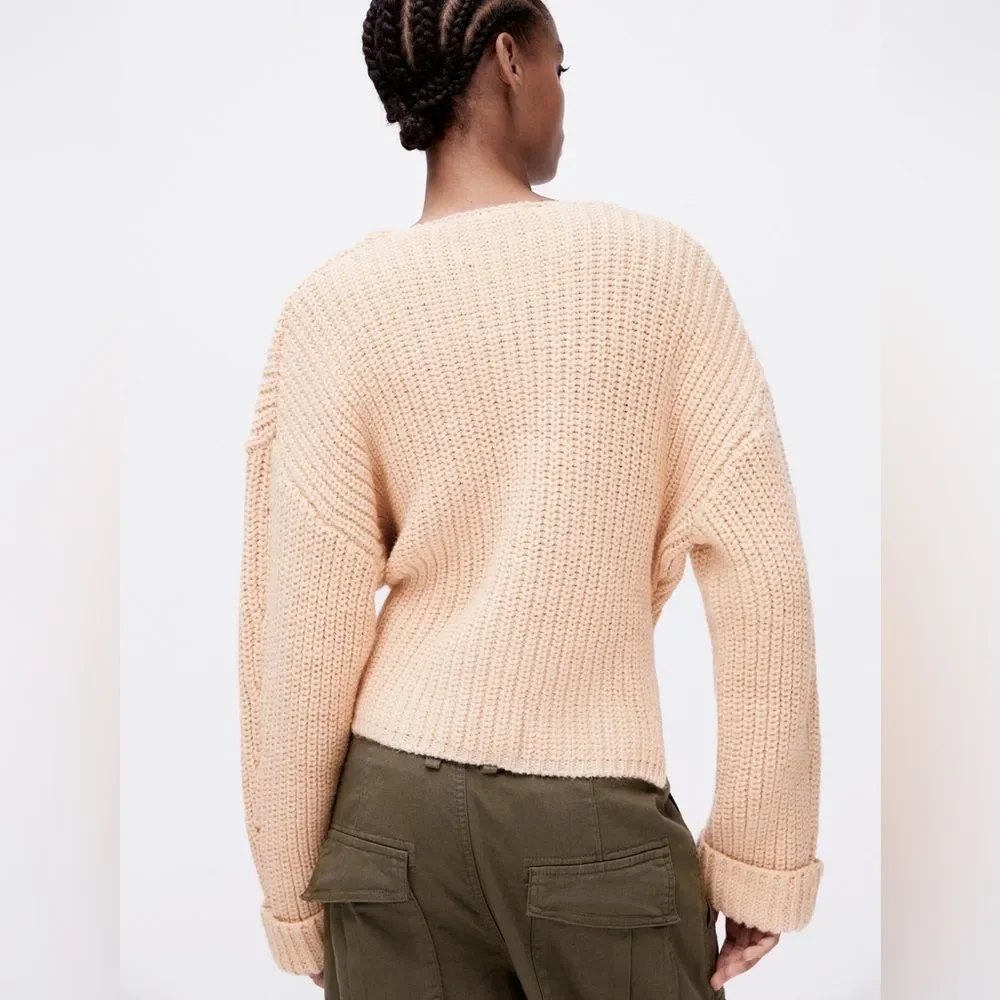 ZARA TIED WRAP CARDIGAN - Picture 4 of 9